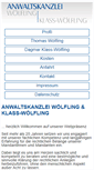 Mobile Screenshot of kanzlei-woelfling.de